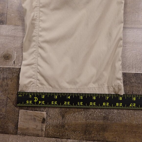 L.L. Bean Tropicwear Zip-Off Convertible Pants Women's Large Petite Beige Khaki - Picture 10 of 12